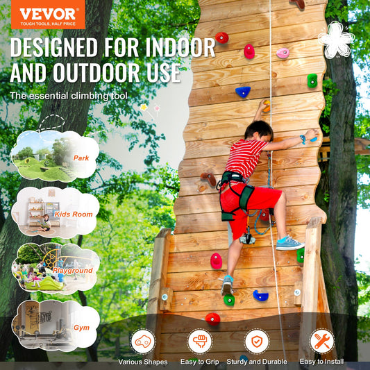 32 Rock Climbing Holds, Multi-Size and Multi-Colored Climbing Rocks for Kids and Adults, Rock Wall Holds with V952-PYZJTZ32PCSW6QHSTV0