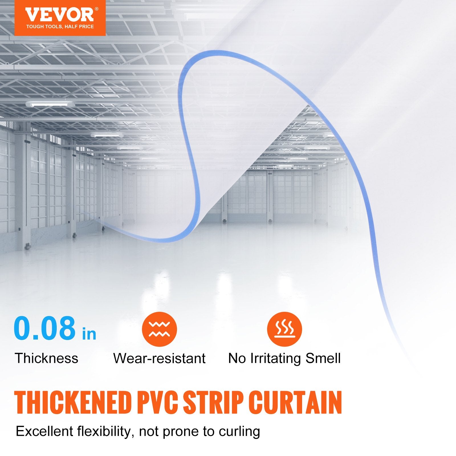 Strip Curtain PVC Door Curtain 244 x 244 cm Cooler Freezer Clear Plastic V952-PZMLPZGHMPTLG3PGGV0
