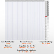 Strip Curtain PVC Door Curtain 244 x 244 cm Cooler Freezer Clear Plastic V952-PZMLPZGHMPTLG3PGGV0