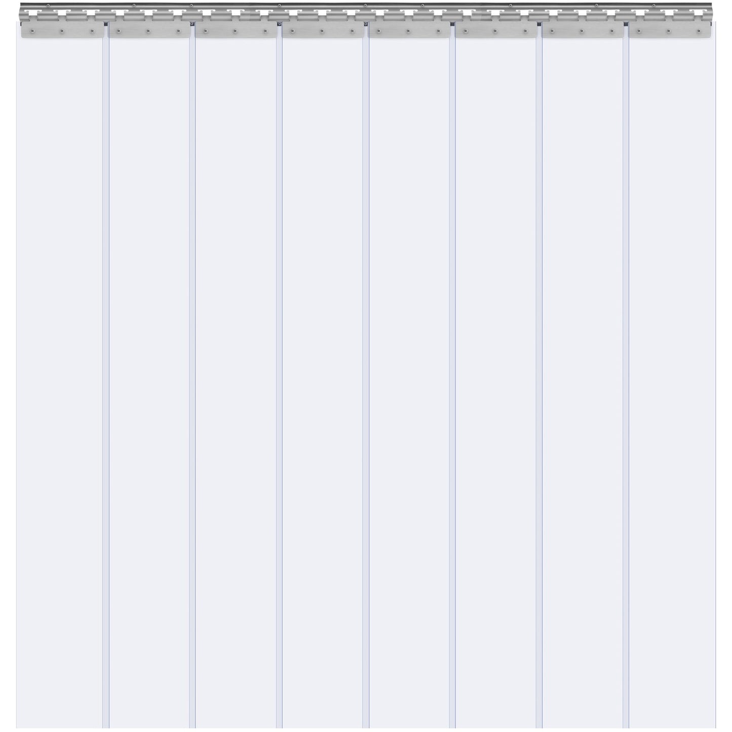 Strip Curtain, 213.4 cm Height x 122 cm Width, 2 mm Thickness, 8PCS Clear PVC Strip Door Curtain, Freezer V952-PZMLPZGHMPTLG9GIBV0