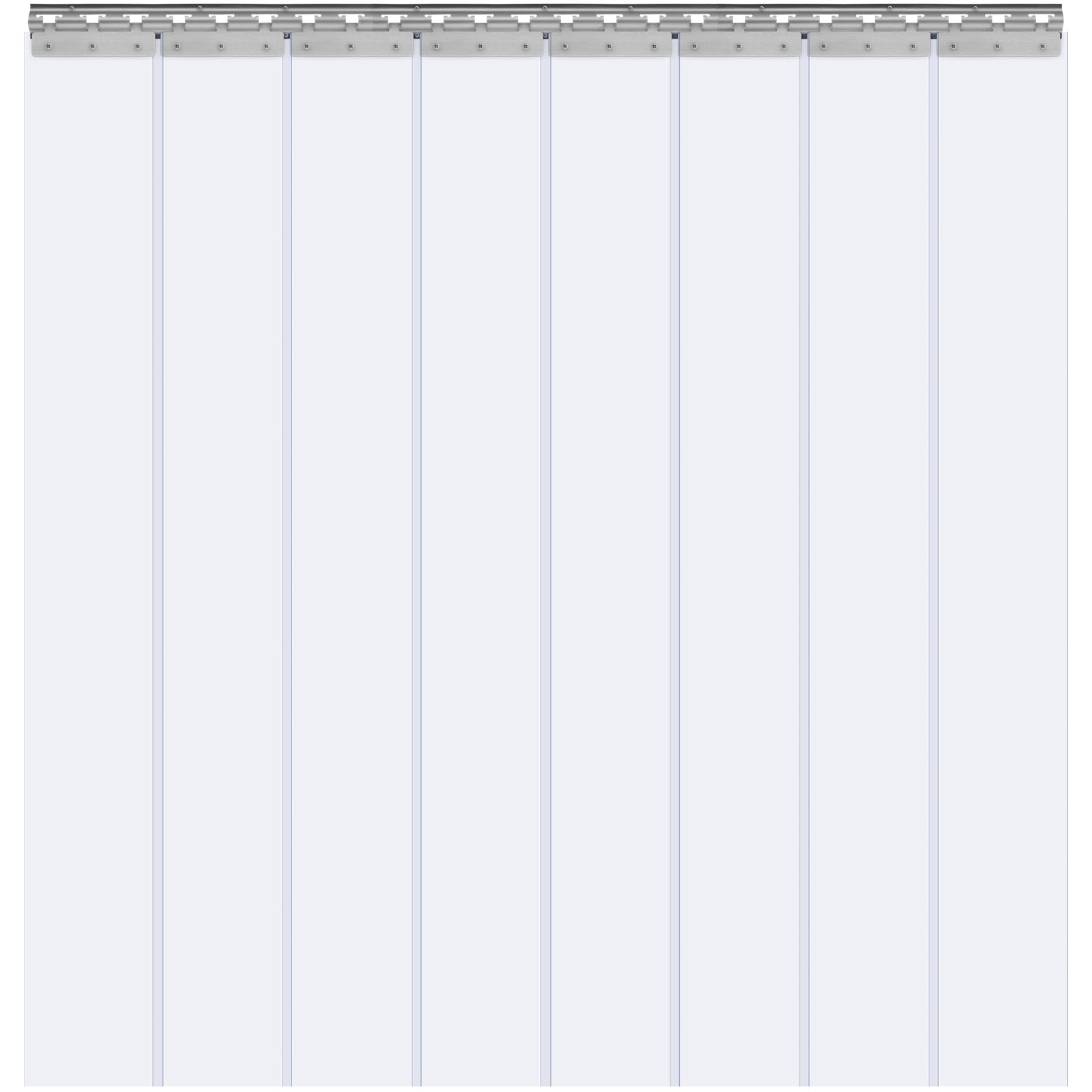 Strip Curtain, 213.4 cm Height x 122 cm Width, 2 mm Thickness, 8PCS Clear PVC Strip Door Curtain, Freezer V952-PZMLPZGHMPTLG9GIBV0