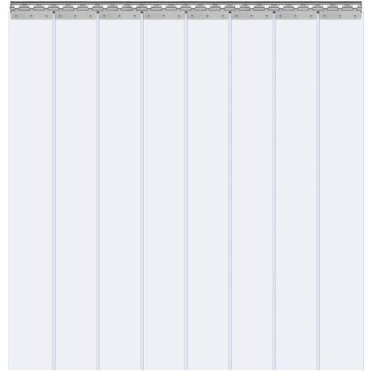 Strip Curtain, 213.4 cm Height x 122 cm Width, 2 mm Thickness, 8PCS Clear PVC Strip Door Curtain, Freezer V952-PZMLPZGHMPTLG9GIBV0
