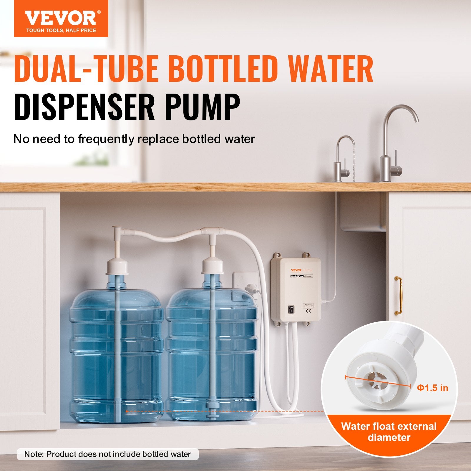 Bottled Water Dispenser Pump System, 2x5 Gallon Dispensing System, Automatic Electric Water Dispenser, V952-PZSYSBSJSGCGX2T5QV3