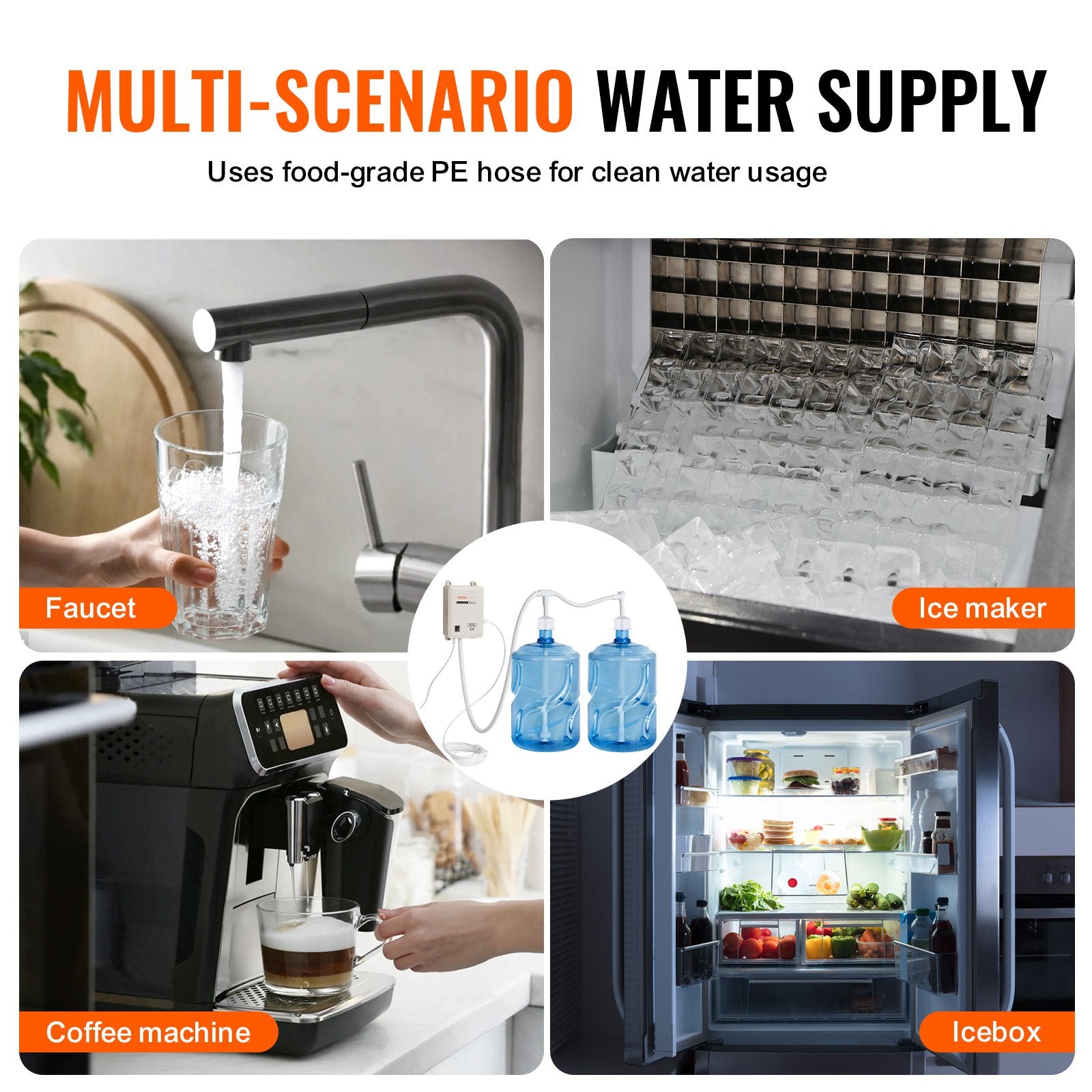Bottled Water Dispenser Pump System, 2x5 Gallon Dispensing System, Automatic Electric Water Dispenser, V952-PZSYSBSJSGCGX2T5QV3