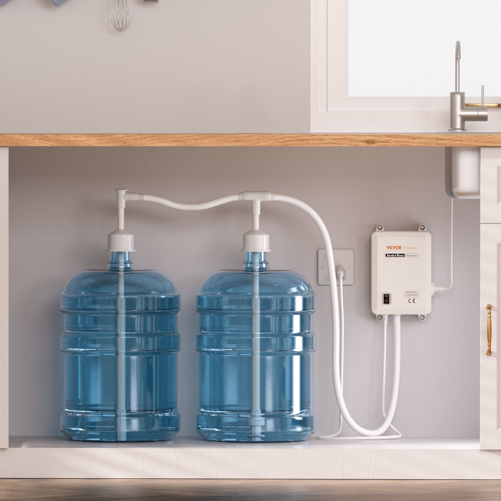 Bottled Water Dispenser Pump System, 2x5 Gallon Dispensing System, Automatic Electric Water Dispenser, V952-PZSYSBSJSGCGX2T5QV3