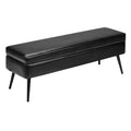 Leather Storage Ottoman Bench, PU Leather Bench with Storage and Metal Legs, Modern Shoe Benches Seat for V952-PZWSZYXTK415IFM6R001V0