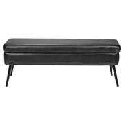 Leather Storage Ottoman Bench, PU Leather Bench with Storage and Metal Legs, Modern Shoe Benches Seat for V952-PZWSZYXTK415IFM6R001V0