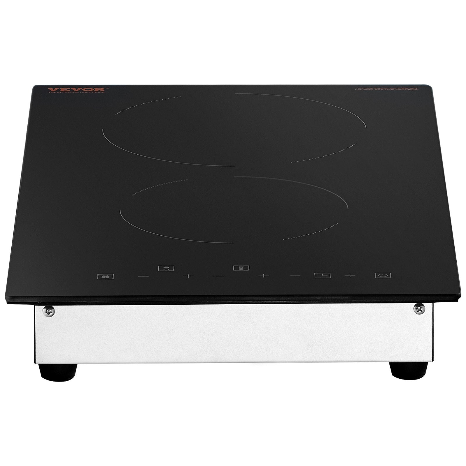 Electric Cooktop, 12 inch 2 Burners Built-in Electric Stove Top, 3000W Ceramic Radiant Cooktop with Glass V952-Q12INCH3000W2U7DKV3