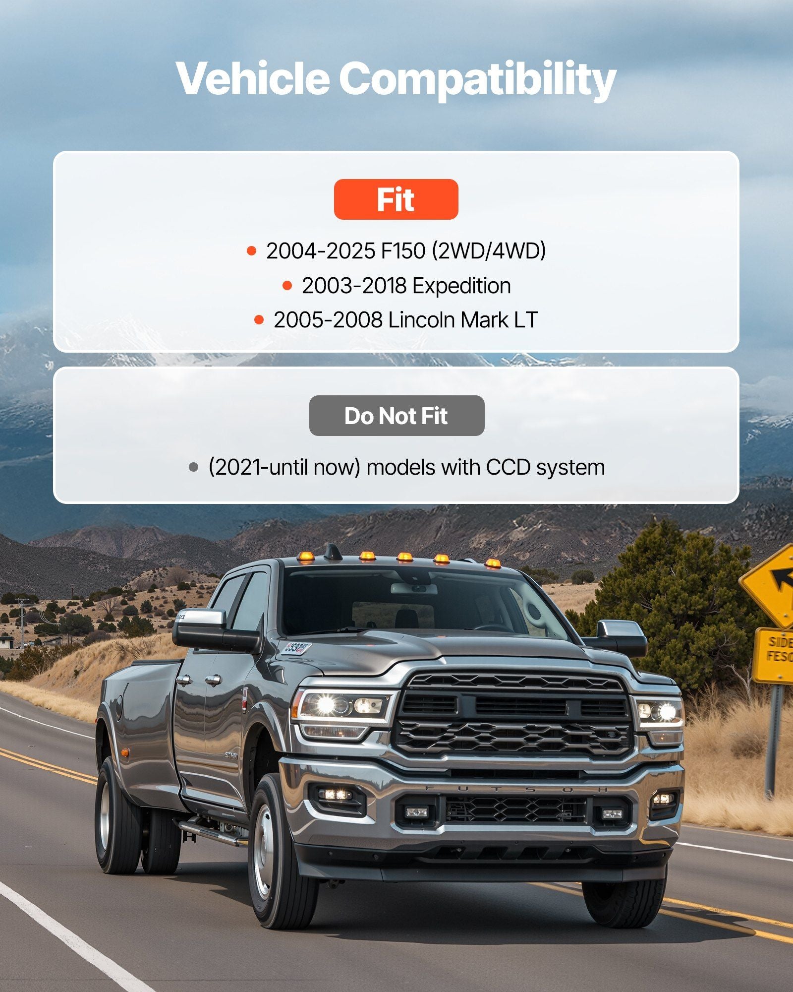 63.5 mm Front Leveling Lift Kit for 2004-2025 Ford F150 2WD/4WD, 2003-2018 Expedition, 2005-2008 Lincoln Mark V952-QBDPTSTJFORDZHXT8001V0