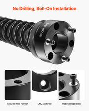 63.5 mm Front Leveling Lift Kit for 2004-2025 Ford F150 2WD/4WD, 2003-2018 Expedition, 2005-2008 Lincoln Mark V952-QBDPTSTJFORDZHXT8001V0
