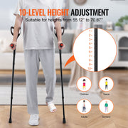 Forearm Crutches 10-Level Height Adjustable Walking Crutches 1 Pair 350LBS V952-QBGZJBXPPYZSPRL1KV0