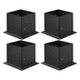 4x4 Post Base 4 Pcs, Inner Size 3.6x3.6 inch / 92x92 mm Post Brackets, Heavy Duty Carbon Steel Decking Posts, V952-QBLZDZTG4J20Y2BH6001V0