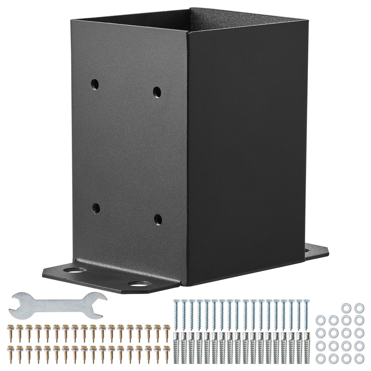 101.6x101.6mm Post Base 4 Pcs, Inner Size 91x91 Post Base Brackets, Heavy Duty Powder-Coated Post Anchor V952-QBLZDZTG4J44INMMHV0