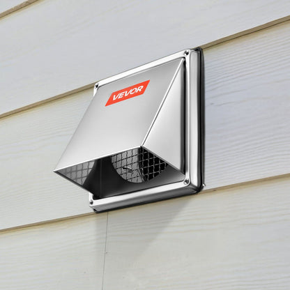 97mm External Extractor Wall Vent Cover, Square AC Vent Gable Cover, Premium Stainless Steel & with Built-in V952-QBPQTFKGSFX4BGJJ9001V0