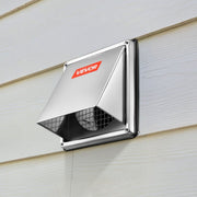 145 mm External Extractor Wall Vent Cover, Square AC Vent Gable Cover, Premium Stainless Steel & with V952-QBPQTFKGSFX625YD6001V0