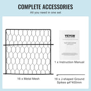 4 Pack Plant Protector from Animals, 13.4'' x 13.4'' Chicken Wire Plant Protector, Plant Cages for Outdoor V952-QBWZCL12YCHSE5ZGTV0