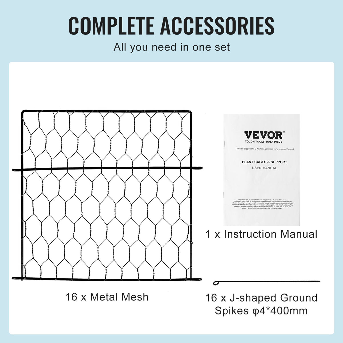 4 Pack Plant Protector from Animals, 13.4'' x 13.4'' Chicken Wire Plant Protector, Plant Cages for Outdoor V952-QBWZCL12YCHSE5ZGTV0