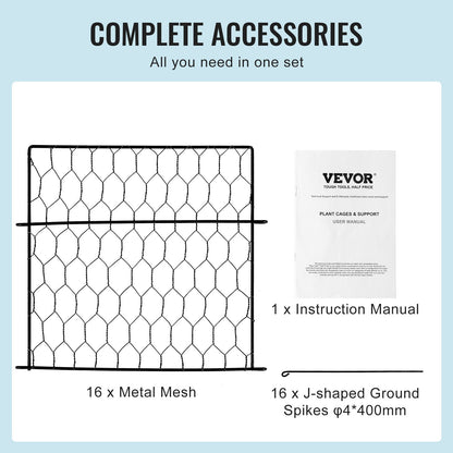 4 Pack Plant Protector from Animals, 13.4'' x 13.4'' Chicken Wire Plant Protector, Plant Cages for Outdoor V952-QBWZCL12YCHSE5ZGTV0