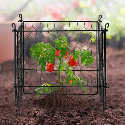 4 Pack Plant Protector from Animals, 13.4'' x 13.4'' Chicken Wire Plant Protector, Plant Cages for Outdoor V952-QBWZCL12YCHSE5ZGTV0