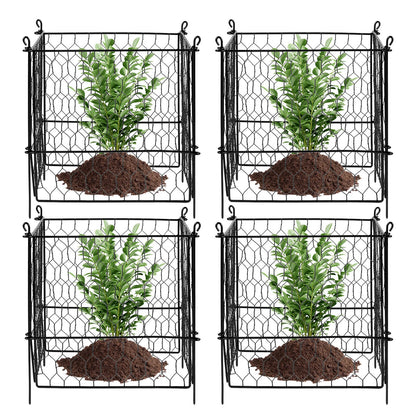 4 Pack Plant Protector from Animals, 13.4'' x 13.4'' Chicken Wire Plant Protector, Plant Cages for Outdoor V952-QBWZCL12YCHSE5ZGTV0