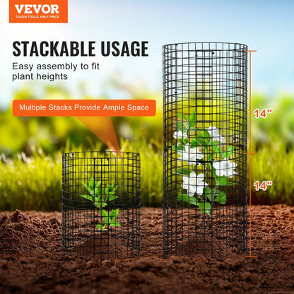 6 Pack Plant Protector from Animals, 320mm Dia. x 355mm H Chicken Wire Plant Protector, Plant Cages for V952-QBWZCL14YCHS4N9UIV0