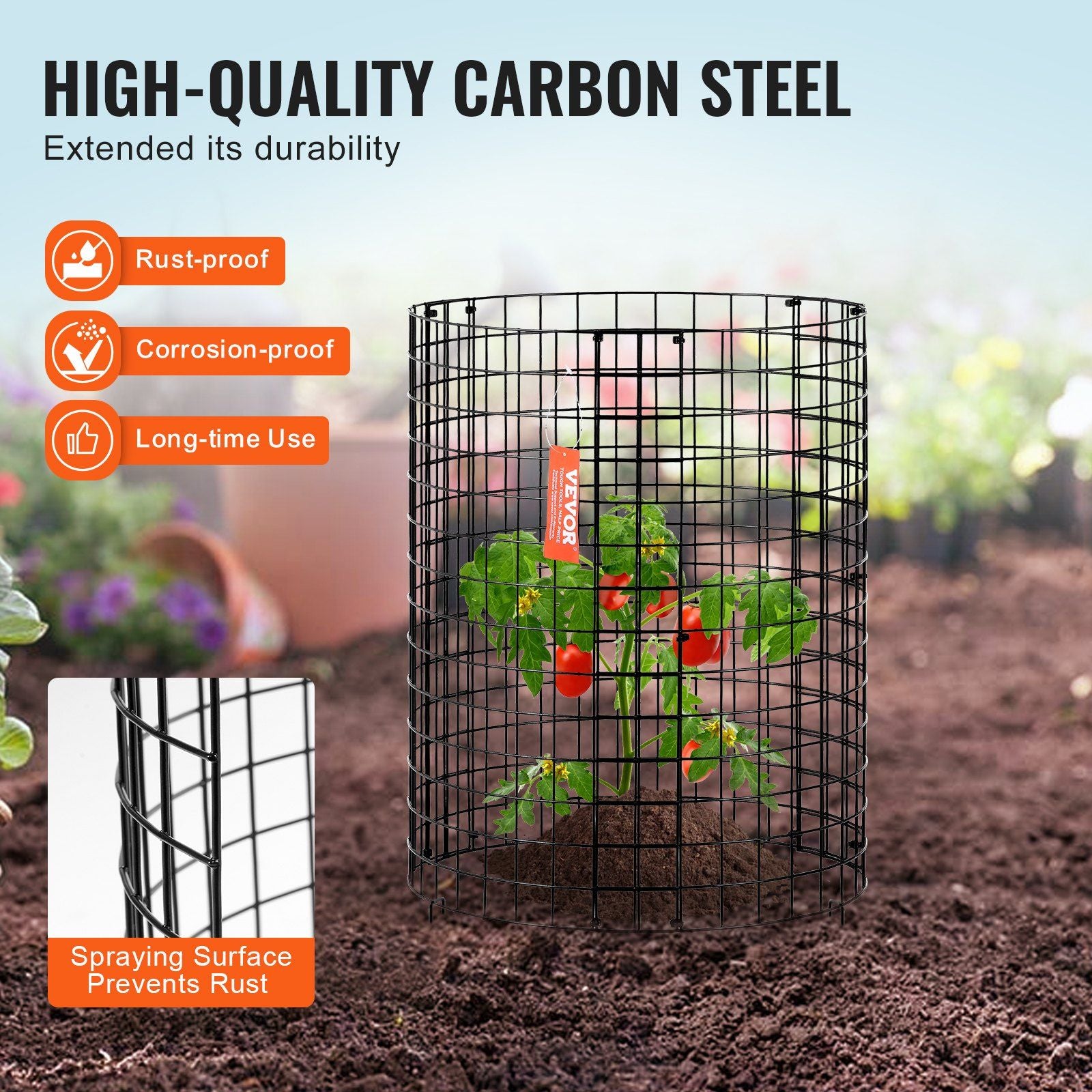 6 Pack Plant Protector from Animals, 320mm Dia. x 355mm H Chicken Wire Plant Protector, Plant Cages for V952-QBWZCL14YCHS4N9UIV0
