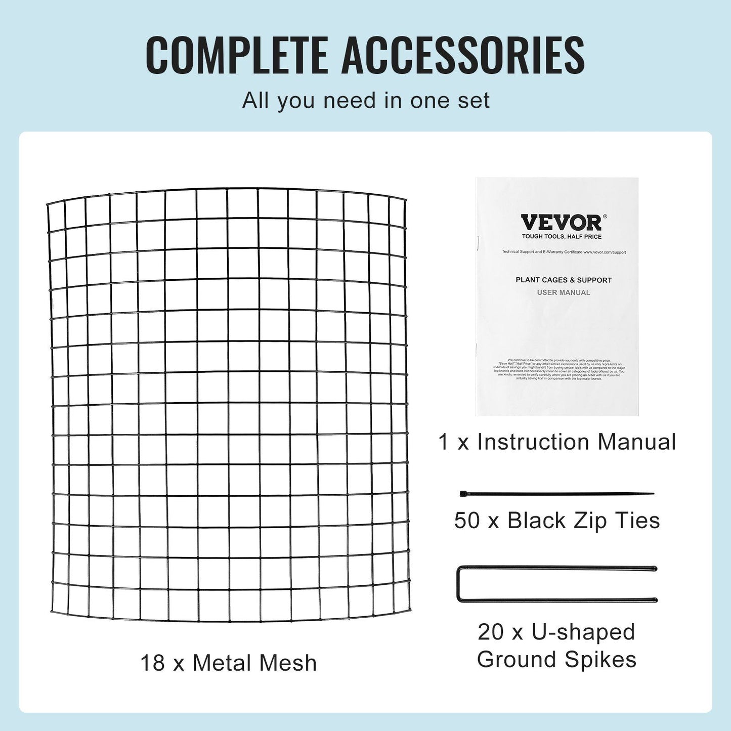 6 Pack Plant Protector from Animals, 320mm Dia. x 355mm H Chicken Wire Plant Protector, Plant Cages for V952-QBWZCL14YCHS4N9UIV0
