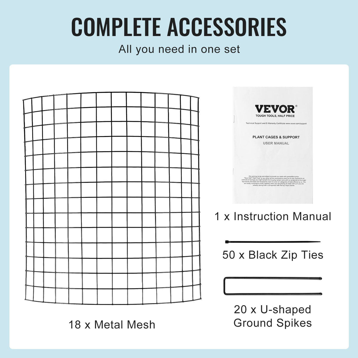 6 Pack Plant Protector from Animals, 320mm Dia. x 355mm H Chicken Wire Plant Protector, Plant Cages for V952-QBWZCL14YCHS4N9UIV0