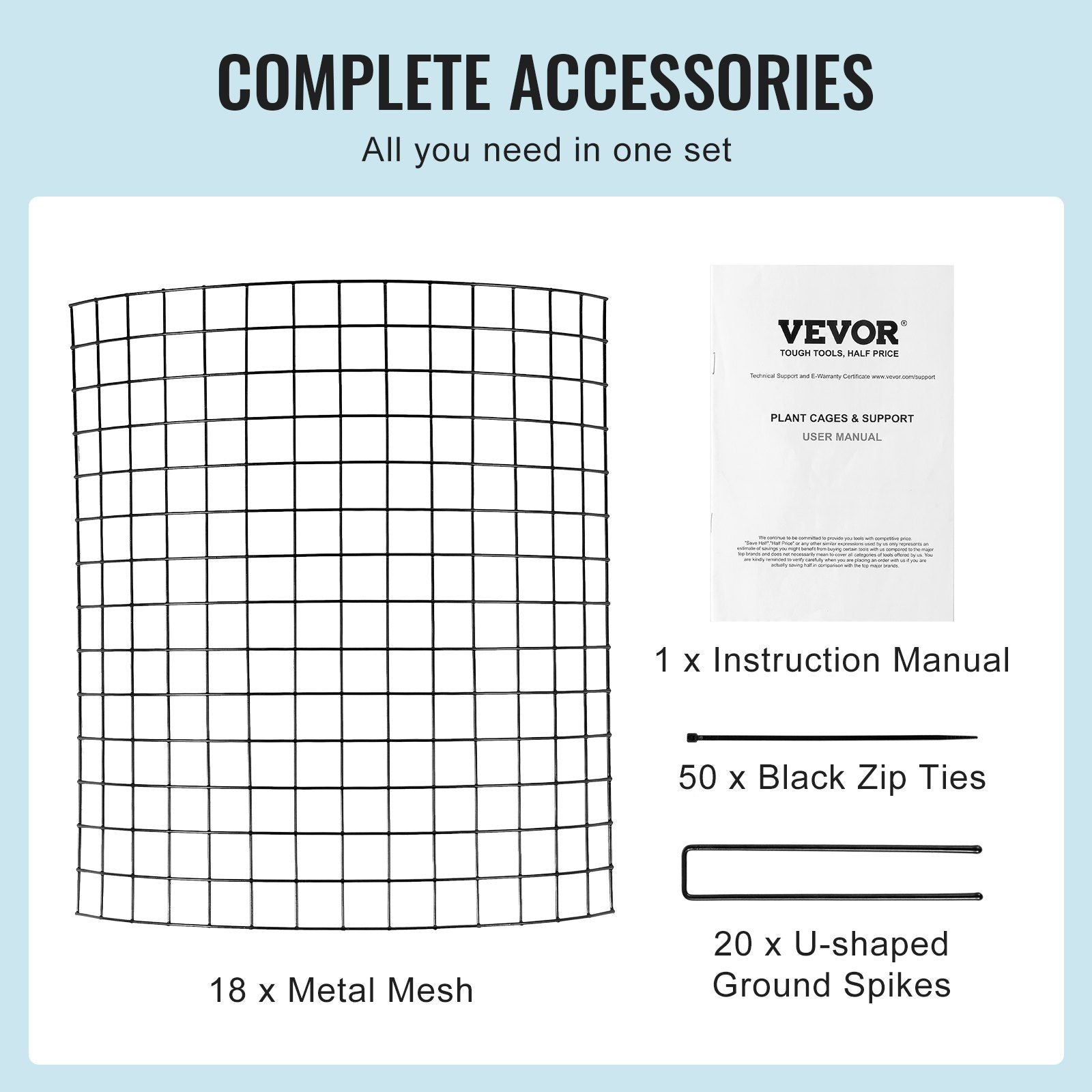 6 Pack Plant Protector from Animals, 320mm Dia. x 355mm H Chicken Wire Plant Protector, Plant Cages for V952-QBWZCL14YCHS4N9UIV0