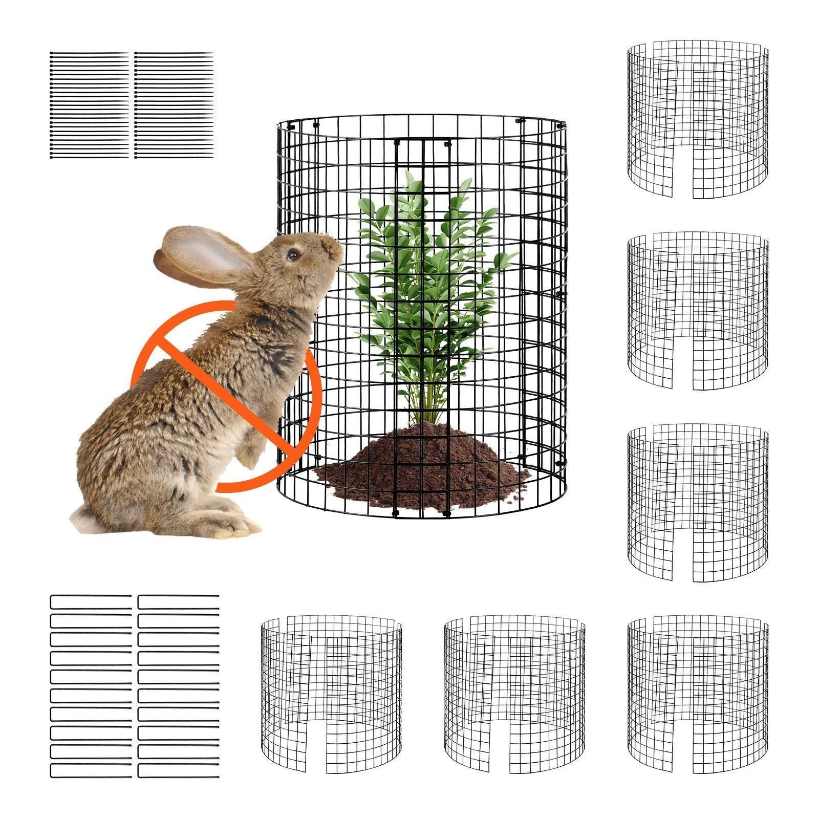 6 Pack Plant Protector from Animals, 320mm Dia. x 355mm H Chicken Wire Plant Protector, Plant Cages for V952-QBWZCL14YCHS4N9UIV0