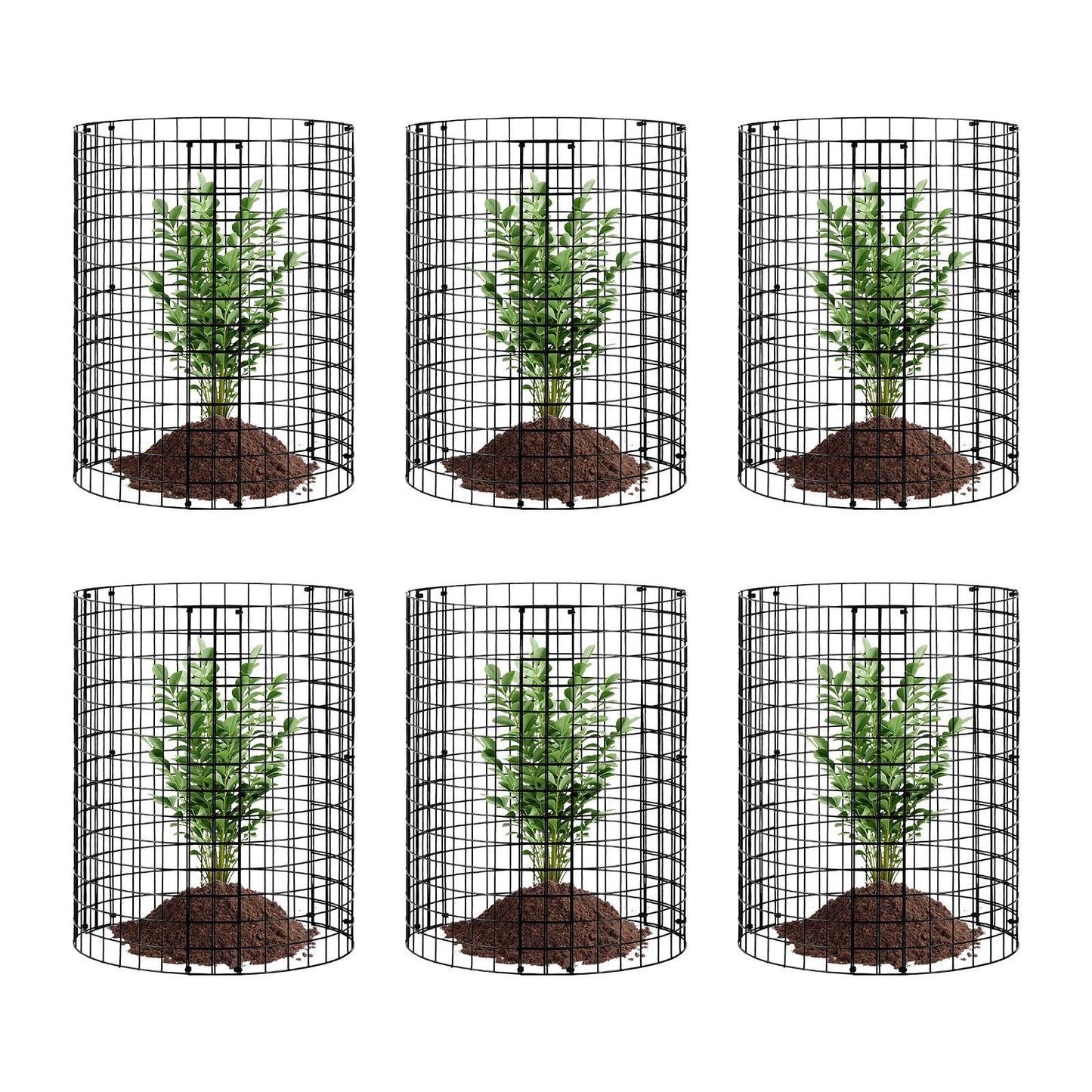 6 Pack Plant Protector from Animals, 320mm Dia. x 355mm H Chicken Wire Plant Protector, Plant Cages for V952-QBWZCL14YCHS4N9UIV0