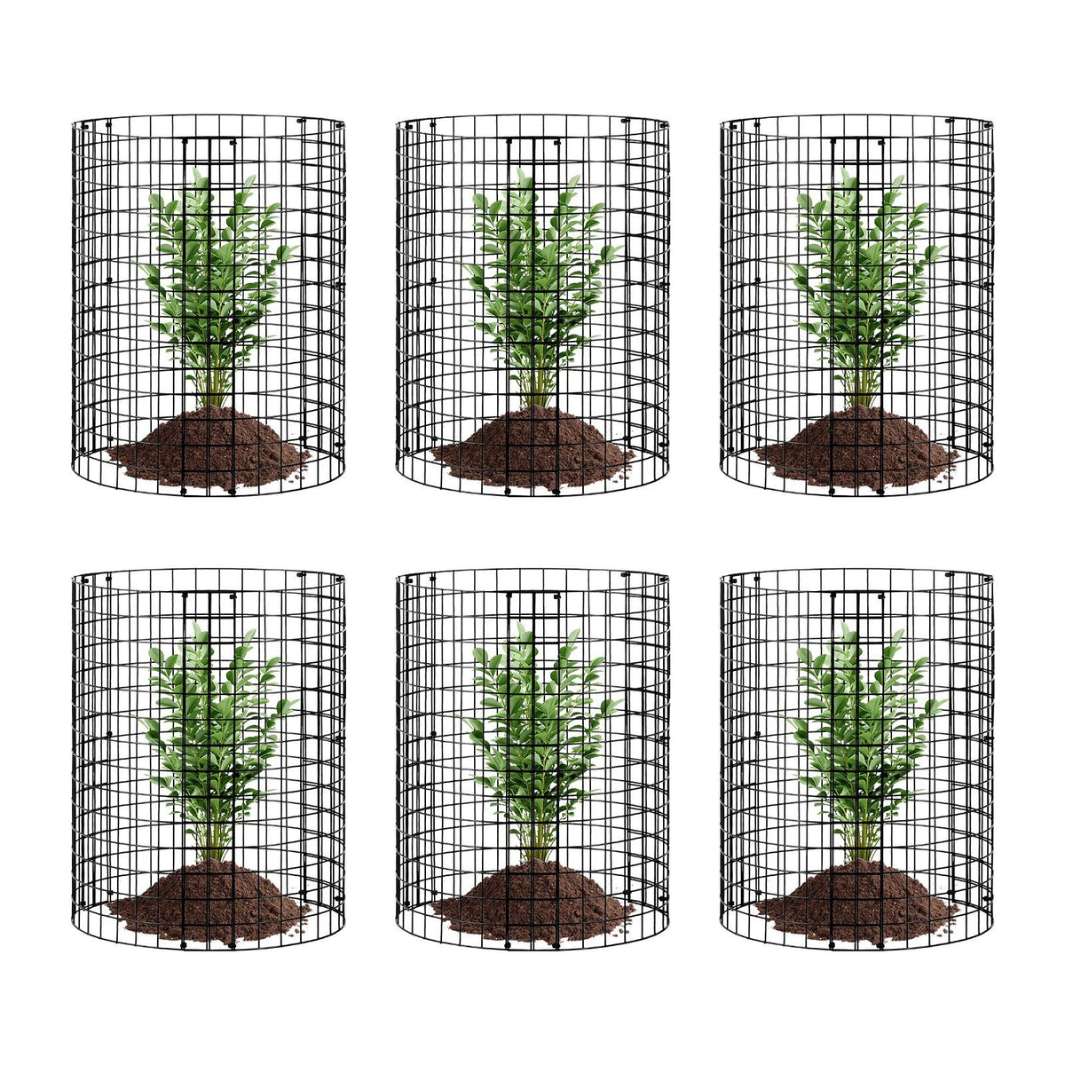 6 Pack Plant Protector from Animals, 320mm Dia. x 355mm H Chicken Wire Plant Protector, Plant Cages for V952-QBWZCL14YCHS4N9UIV0