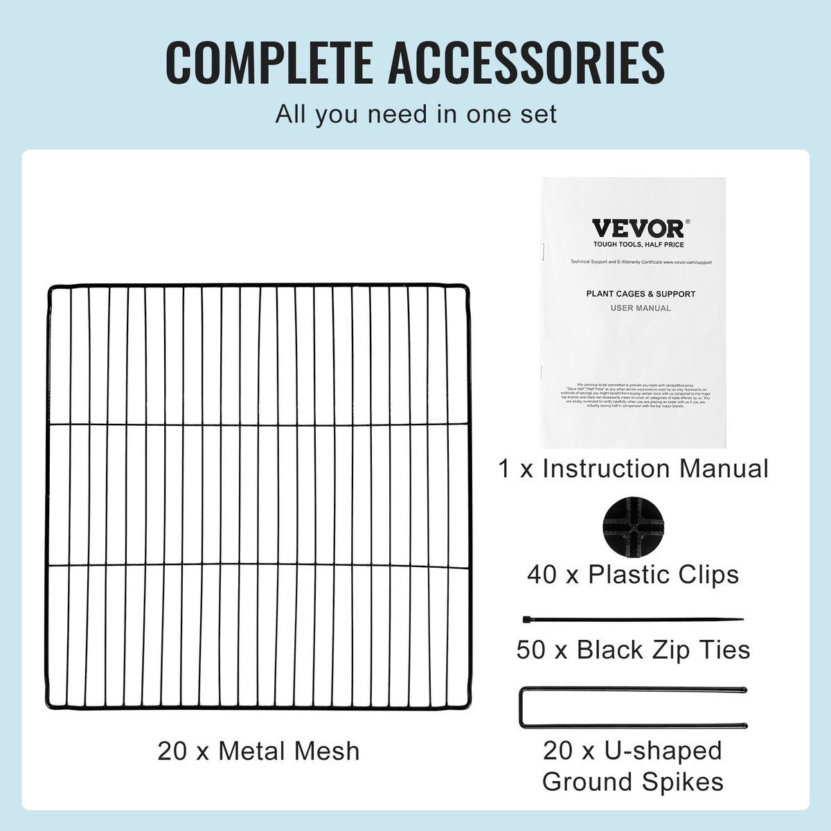 5 Pack Plant Protector from Animals, 390 mm x 390 mm Chicken Wire Plant Protector, Plant Cages for Outdoor V952-QBWZCL14YCHSHLKV6V0