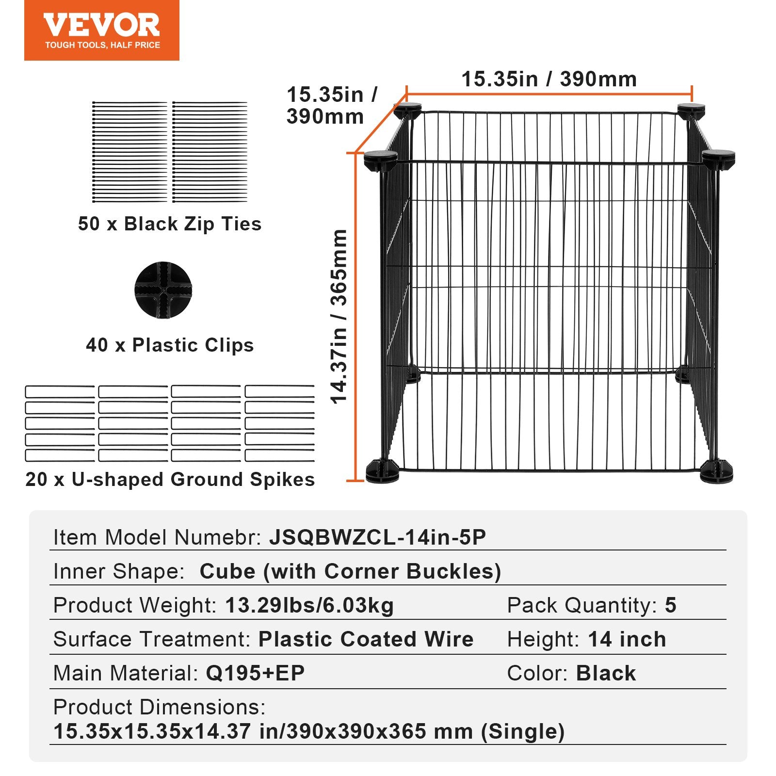 5 Pack Plant Protector from Animals, 390 mm x 390 mm Chicken Wire Plant Protector, Plant Cages for Outdoor V952-QBWZCL14YCHSHLKV6V0