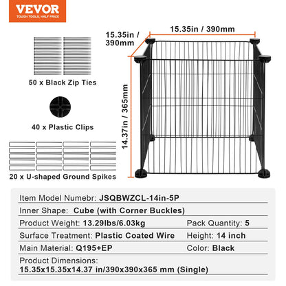 5 Pack Plant Protector from Animals, 390 mm x 390 mm Chicken Wire Plant Protector, Plant Cages for Outdoor V952-QBWZCL14YCHSHLKV6V0