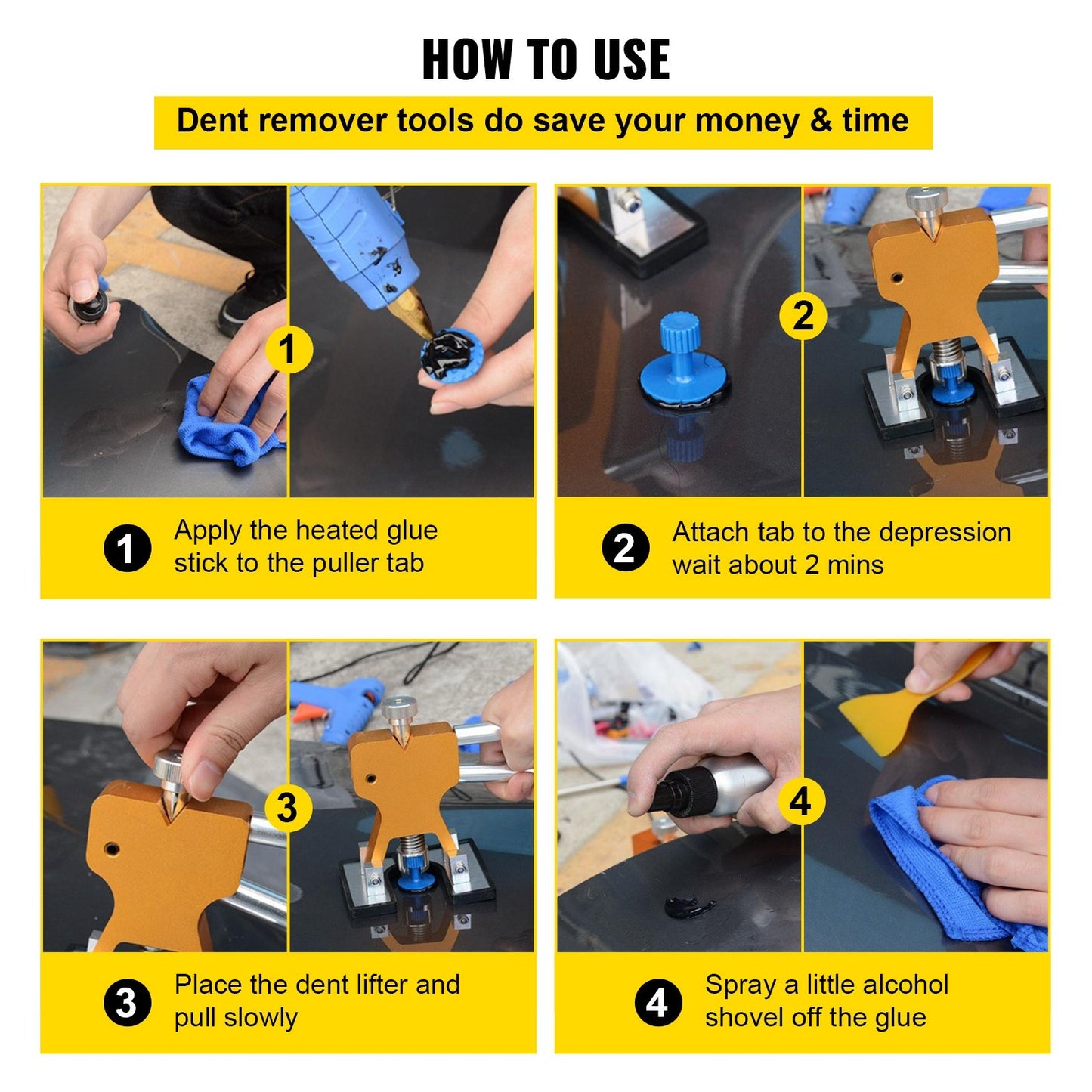 Paintless Dent Repair Tools Hail Damage Remover 89 Pcs Body Dent Removal V952-QCAHXFQ89220VP03AV3