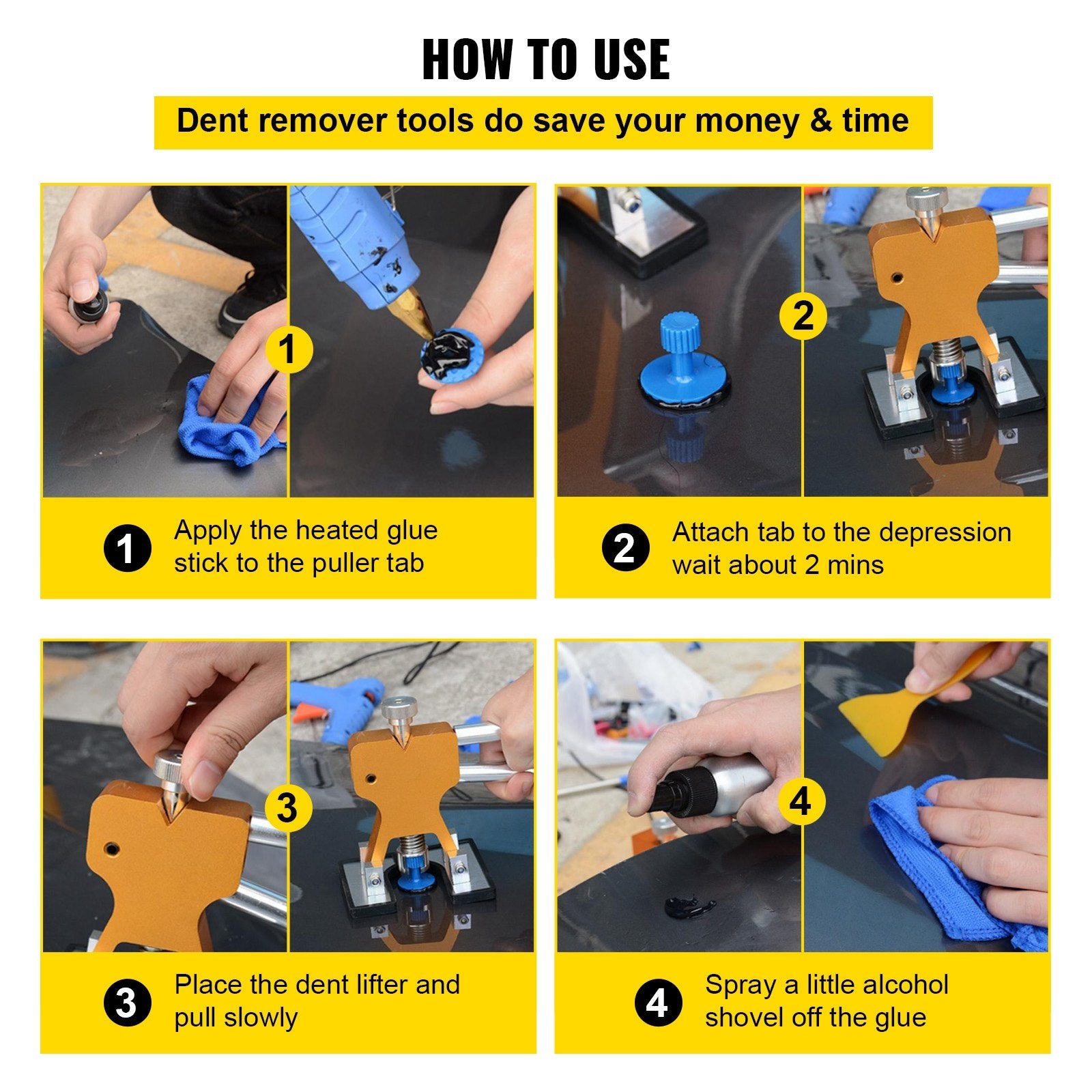 Paintless Dent Repair Tools Hail Damage Remover 89 Pcs Body Dent Removal V952-QCAHXFQ89220VP03AV3