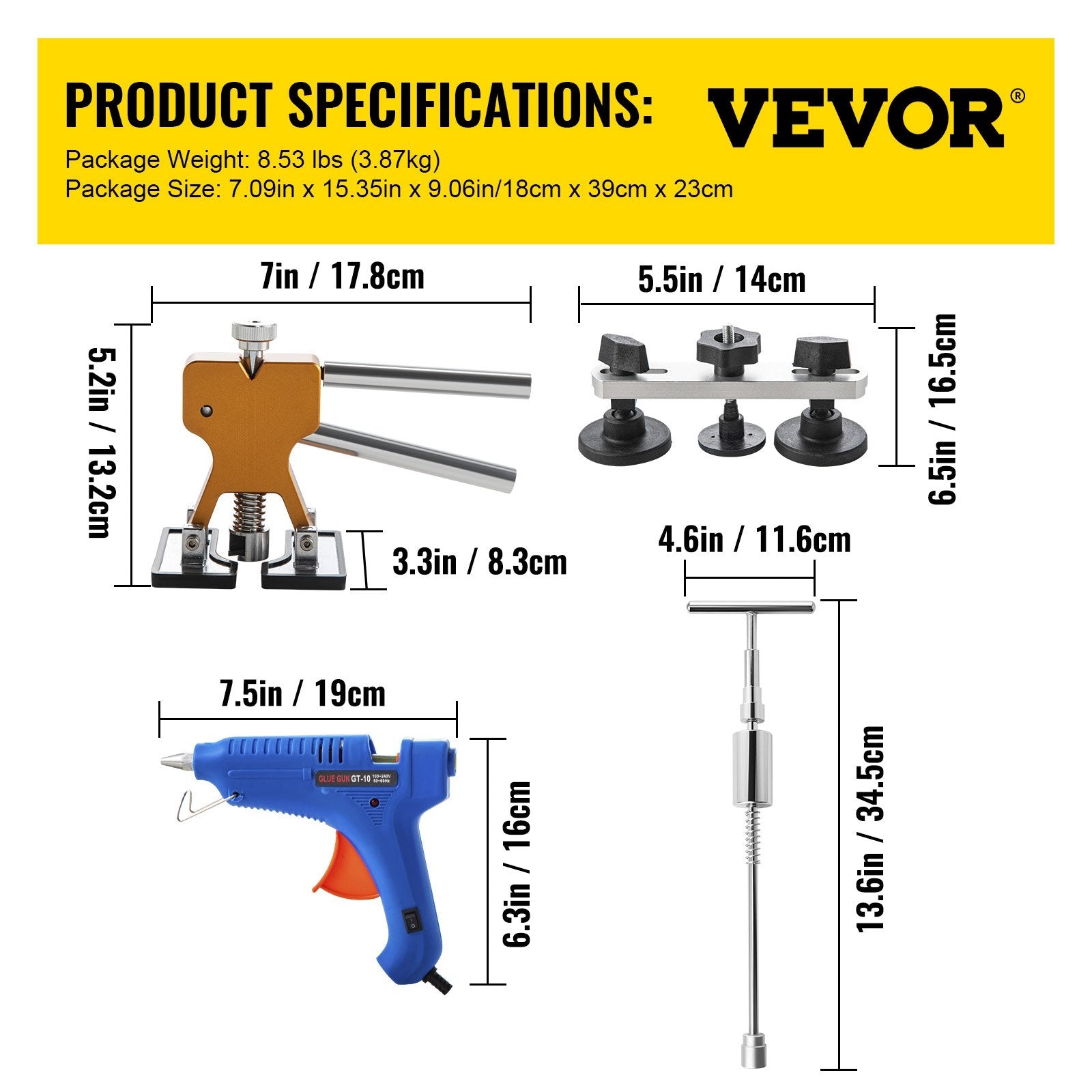 Paintless Dent Repair Tools Hail Damage Remover 89 Pcs Body Dent Removal V952-QCAHXFQ89220VP03AV3