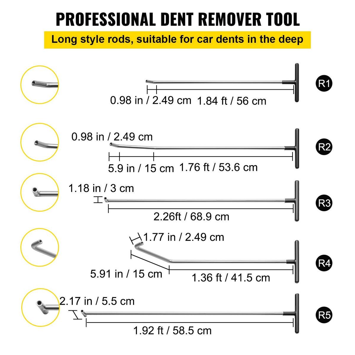 Rods Dent Puller Stainless Steel Paintless Repair Kits Hail Removal 13 PCS V952-QCAHXFQTJQG138SKBV0