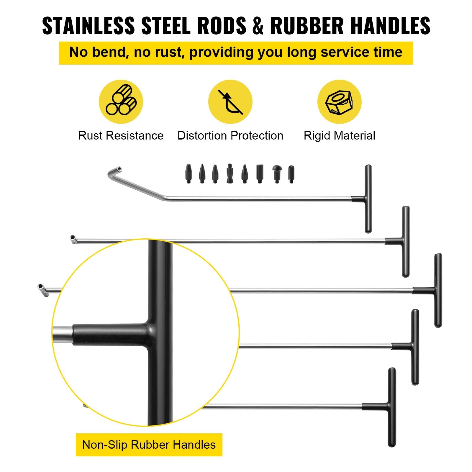 Rods Dent Puller Stainless Steel Paintless Repair Kits Hail Removal 13 PCS V952-QCAHXFQTJQG138SKBV0