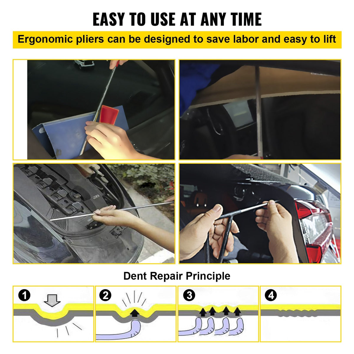 Rods Dent Puller Stainless Steel Paintless Repair Kits Hail Removal 13 PCS V952-QCAHXFQTJQG138SKBV0