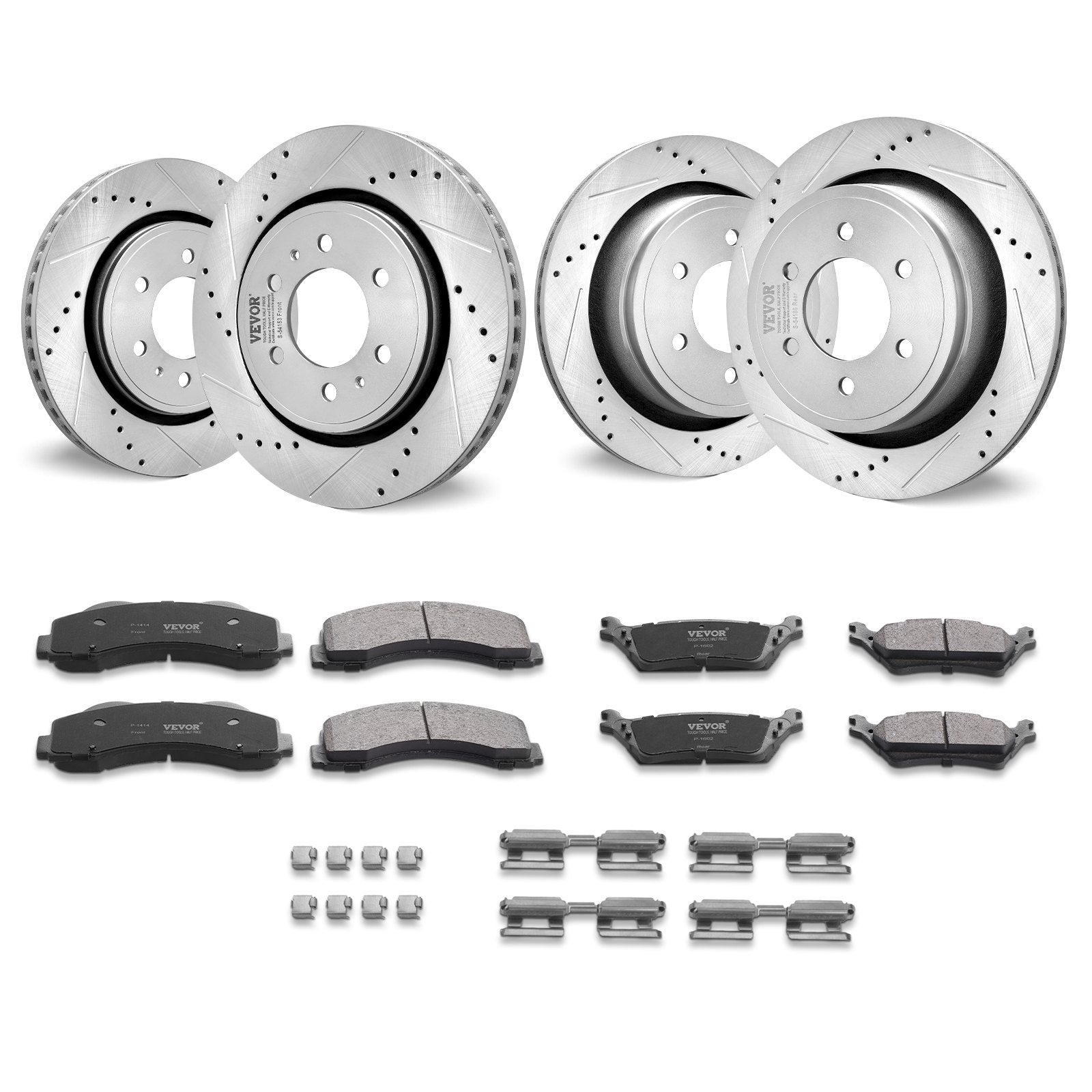 Front and Rear Brake Kit Compatible with 2012-2020 Ford F-150(MPB Only), Drilled and Slotted Brake Rotors V952-QCCCPTZF1502E0OTBV0
