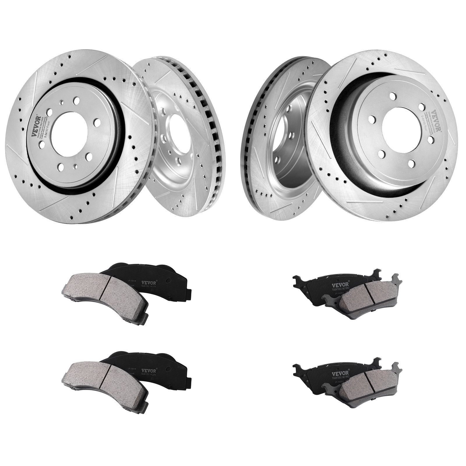 Front and Rear Brake Kit Compatible with 2012-2020 Ford F-150(MPB Only), Drilled and Slotted Brake Rotors V952-QCCCPTZF1502E0OTBV0