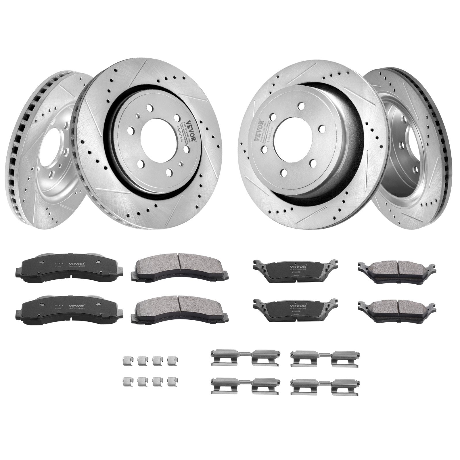 Front and Rear Brake Kit Compatible with 2012-2020 Ford F-150(MPB Only), Drilled and Slotted Brake Rotors V952-QCCCPTZF1502E0OTBV0