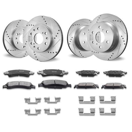 Front&Rear Rotors Disc Brake Pads Kit for 14-18 Chevy Silverado Gmc Sierra 1500 V952-QCCCPTZSILVEW8IC2V0