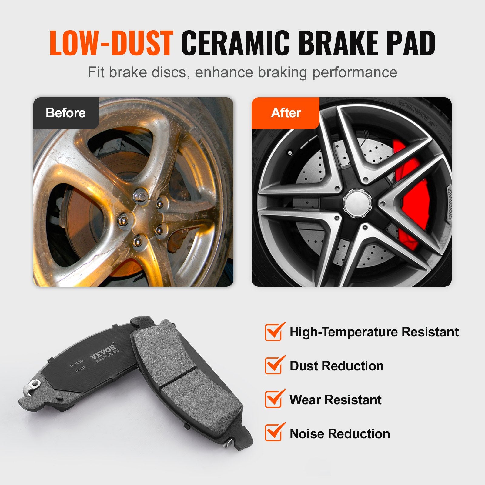 Front&Rear Rotors Disc Brake Pads Kit for 14-18 Chevy Silverado Gmc Sierra 1500 V952-QCCCPTZSILVEW8IC2V0
