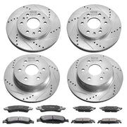 Front&Rear Rotors Disc Brake Pads Kit for 14-18 Chevy Silverado Gmc Sierra 1500 V952-QCCCPTZSILVEW8IC2V0