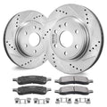 Drilled Slotted Front Brake Rotors Pads Kit for Chevy Traverse GMC Acadia V952-QCCCPTZTRAVEMZKYOV0