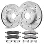 Drilled Slotted Front Brake Rotors Pads Kit for Chevy Traverse GMC Acadia V952-QCCCPTZTRAVEMZKYOV0