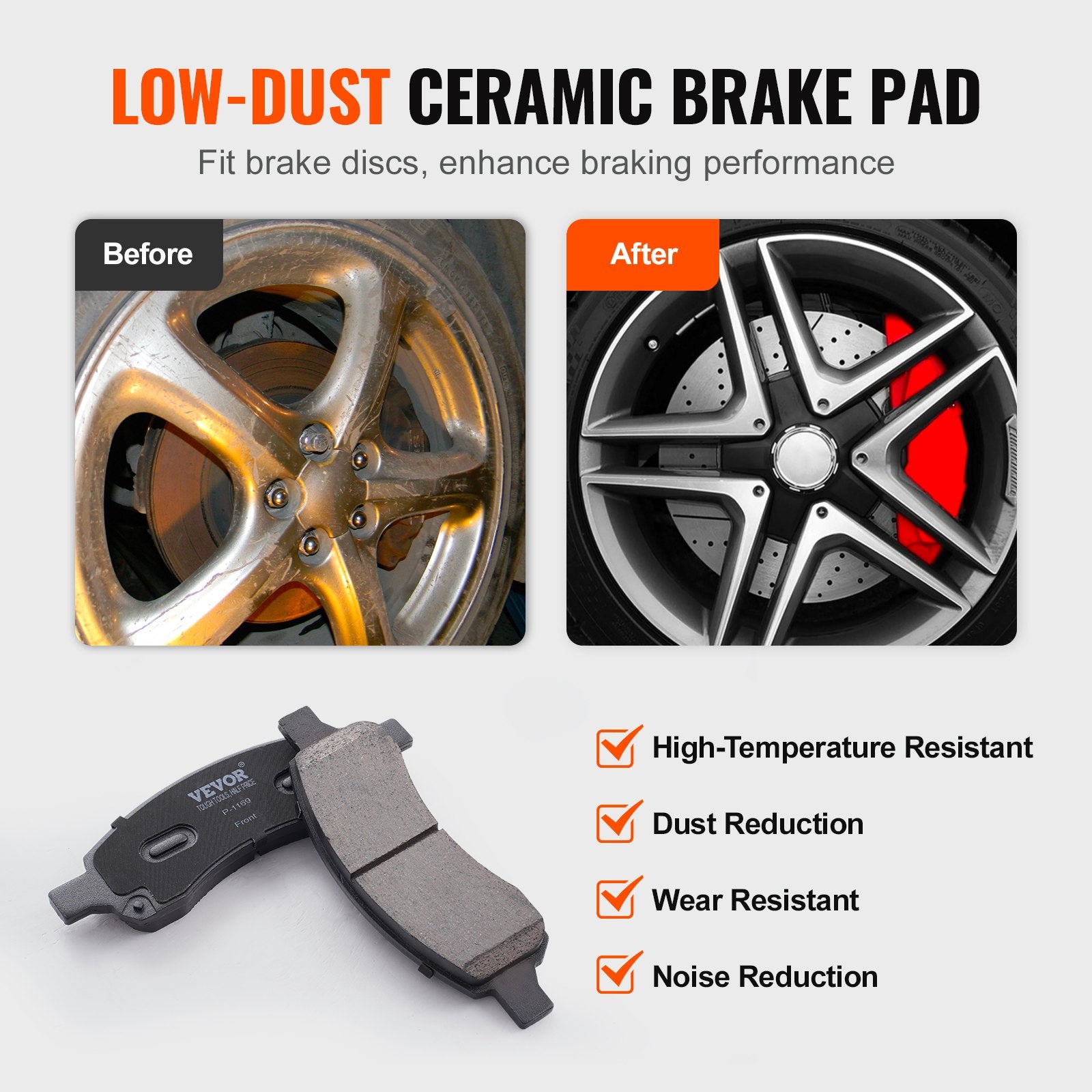 Drilled Slotted Front Brake Rotors Pads Kit for Chevy Traverse GMC Acadia V952-QCCCPTZTRAVEMZKYOV0
